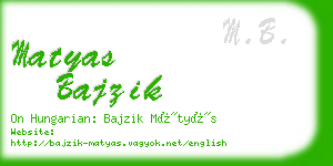 matyas bajzik business card